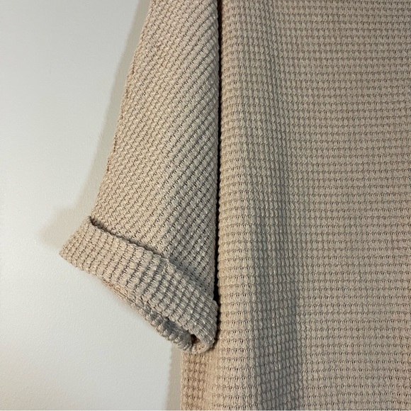 Andre by Unit Casual Beige Waffle Knit Sweatshirt - Picture 2 of 6